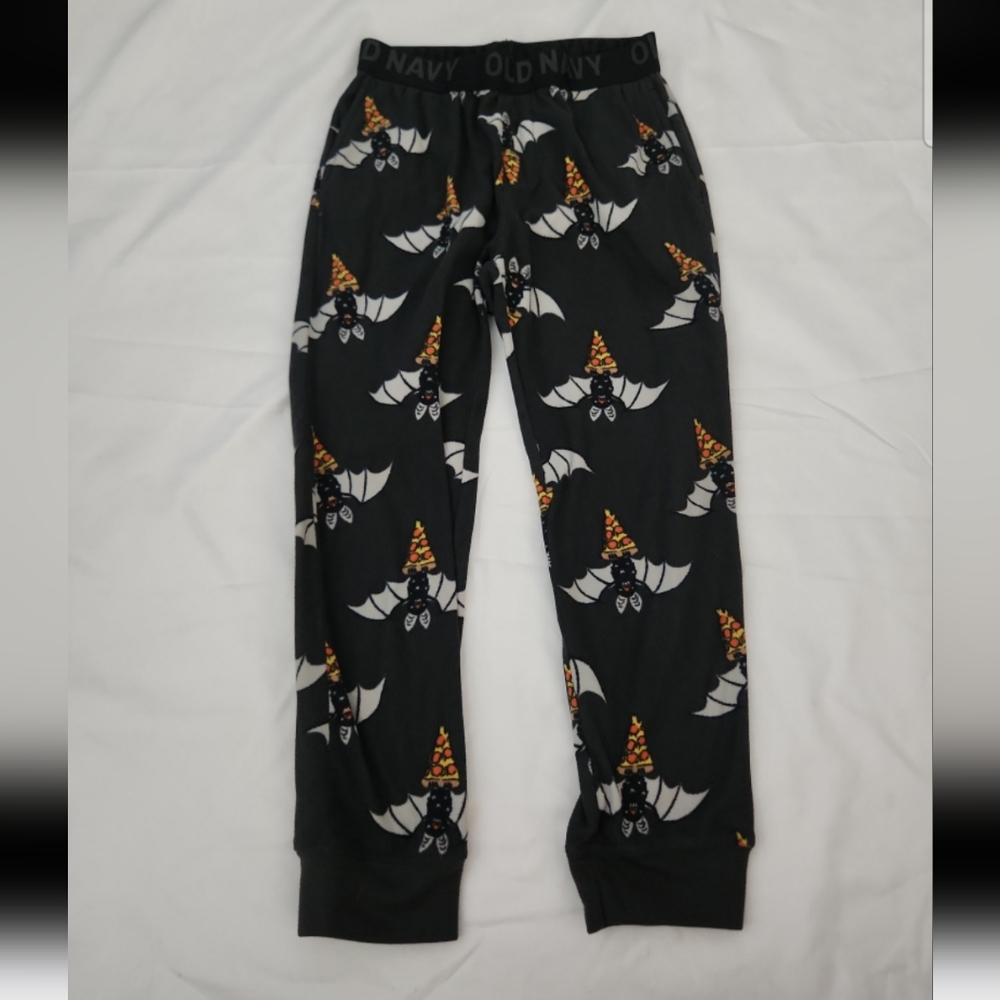 Old navy boys 6-7 bat pizza pajama bottoms #U05